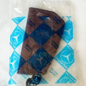 Vintage Mercedes-Benz Key Chain Jacket Case Burgundy Leather NEW Genuine OEM
